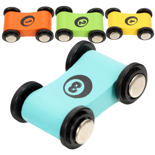 FRCOLOR houten raceauto speelgoedset 4 stuks