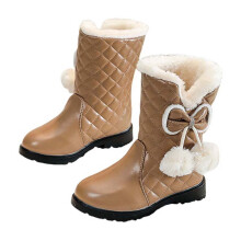Bottes d'hiver pour filles, chaudes et antidérapantes, en fausse fourrure, pointures 3 à 11