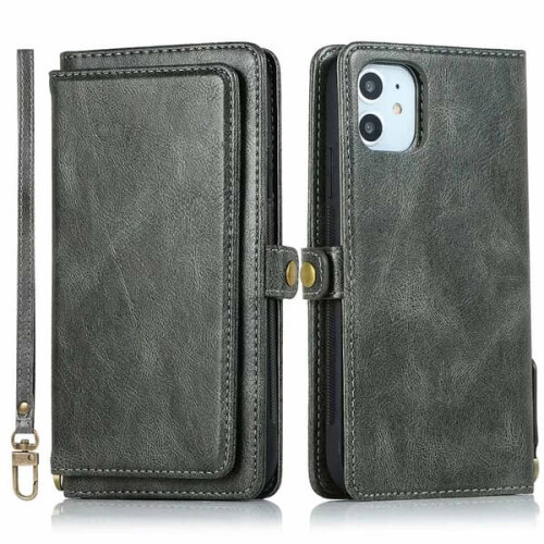 Capa carteira elegante e prática - compatível com iPhone 11 - Azul escuro 2