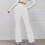 Leggings blancs coupe slim taille haute élastiques 5