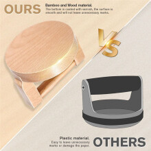 Wood Baren for Printmaking, Smooth Varnished Bottom for Even Pressure, Ergonomic Handle for Comfortable Use