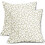 Conjunto de 2 capas de almofada com estampa de leopardo branco, 45x45cm (18x18 polegadas). 1