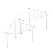 Acryl hoekplank voor de badkamer (2 stuks)