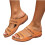 Women's orange wedge sandals comfortable large size 1