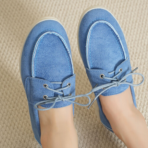 Γυναικεία Oxford Loafers Δερμάτινα Slip-On Φλατ με Memory 1