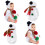 Baby Snømann Hettegenser Romper Sett med Skjerf 3