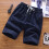 Herreshorts i bomull, pustende, blå, 1 par 2