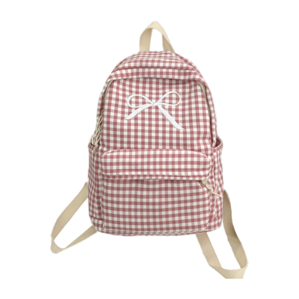 Kawaii Corduroy Backpack For Teens 15.6" Laptop Pink 9418476857379