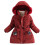 Winterparka für Mädchen, gesteppte Thermojacke, rot 1