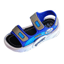 Sandalias ligeras para niño con correa ajustable, color azul, talla 12.