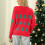 Dame Julepullover Rund Hals Rød Lang 4