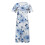 Plus Size Dame Midikjole med V-hals og Tryk, S-3XL 4