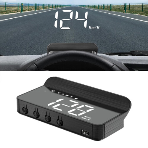 Car HUD Digital Speedometer with Backup Camera and 1