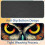 Mousepad em formato de coruja com base de borracha macia, 25x20cm 6