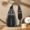 Sac bandoulière unisexe noir (1 pièce) 2