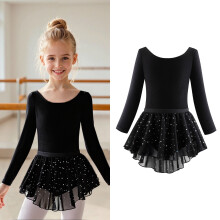 Ballet dress long sleeve tutu outfit for toddler girls