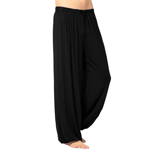 Men's relaxed cigarette trousers elastic waist 1