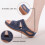 Sandali con zeppa floreale da donna con supporto plantare, taglia 7 3
