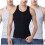 Herre-singlet i ensfarget, ermeløs, 3-pakning 2
