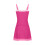 Zweiteiliger Tankini mit hohem Bund, einfarbig rosa, Badeanzug 4