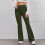 Bootcut leggings grønne højtaljede elastiske slim fit 4