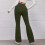 Bootcut leggings grønne højtaljede elastiske slim fit 5