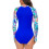 Γυναικείο Μαγιό με Μακρυμάνικο Rash Guard Ανοιχτό Μπλε Φύλλο 5