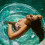 Transparent sequined inflatable swimming ring PVC 70 cm 2