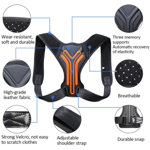 Posture Vest for Correction Black Size M 1