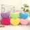 Coussin en peluche en forme de cœur bleu 15 cm 8