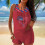 Dames tankini set met Amerikaanse vlag, tweedelig 4