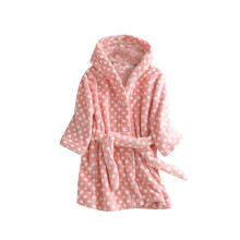 Mikilon kids hooded fleece bathrobe size 6-12 years