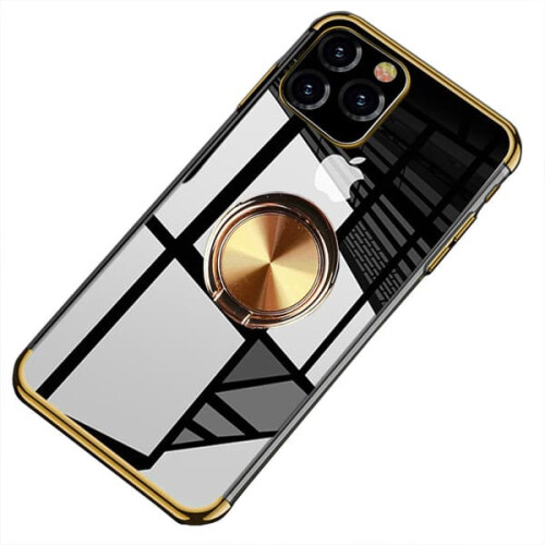 iPhone 11 silicone case with ring holder silver 1