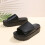 Schwarze Damen-Plateau-Slipper mit dicker Sohle, Größe 41 6