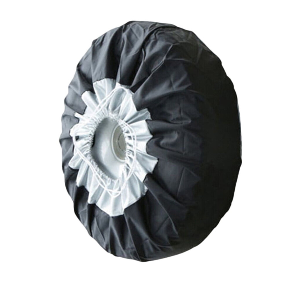 Camper Spare Tire Cover 2 Pcs Black 938499004448