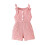 Girls' Summer Bow-Strap Romper Solid Color Elastic Waist 1