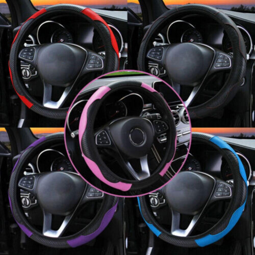 Leather steering wheel cover universal anti-slip 1 pack 1
