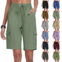 Women's Plus Size Cargo Shorts with Pockets