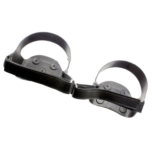 Silicone Ice Cleats with Reflective Stripe Black 5-Tooth