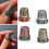 Vintage sewing thimble green finger protector 1 piece 3