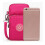 Bolsa de ombro resistente para celular, rosa escuro. 7