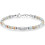 Women's Beaded Boho Bracelet Silver Gold 7+1 inch 1