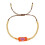 Bracelet bohème doré orné de cristaux (1 pièce) 1