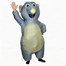 (Rat gris, 150CM-190CM) Déguisement gonflable souris grise adulte