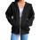 Giacca da donna leggera con cappuccio e zip intera, nera, taglia M 1