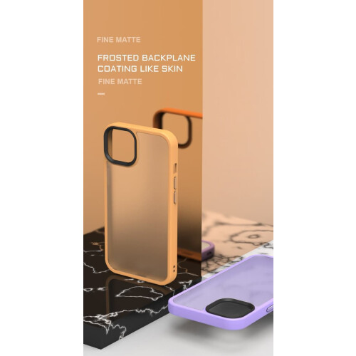 Capa de silicone aderente compatível com iPhone 13 Pro Max, laranja. 1
