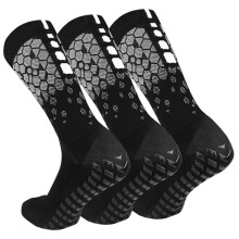 Meias esportivas antiderrapantes com aderência (pacote com 3 pares)
