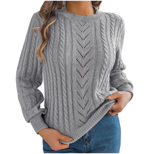 Women's Pullover Sweater Gray L