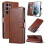 Compatível com Samsung Galaxy S23 Ultra - Capa carteira elegante vermelha 6