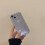 iPhone 13 Pro matte metal case with 3D heart design Silver 5